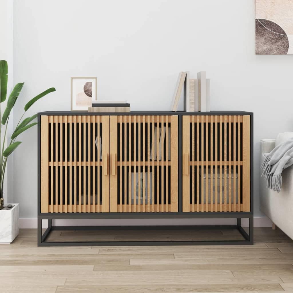 CREDENZA NERA 105x30x65 CM  LEGNO MULTISTRATO (MADERA)MARCA: REVERA