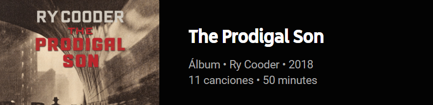 ry cooder discography: The Prodigal Son 3