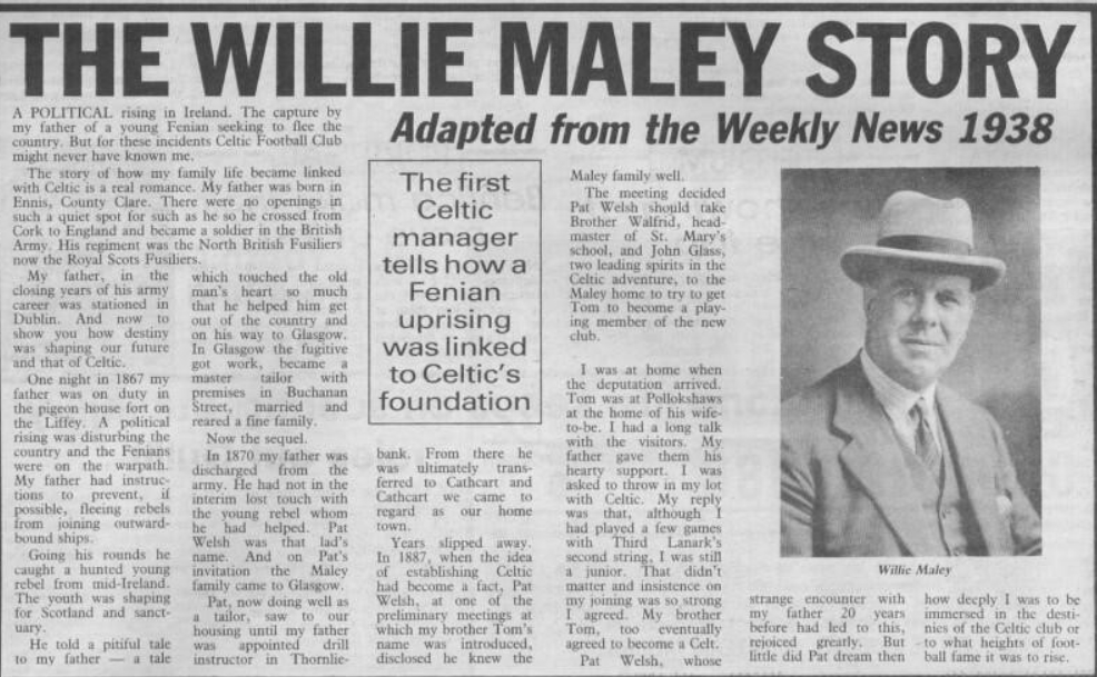 Willie Maley: el hombre que forjó la leyenda del Celtic. 1