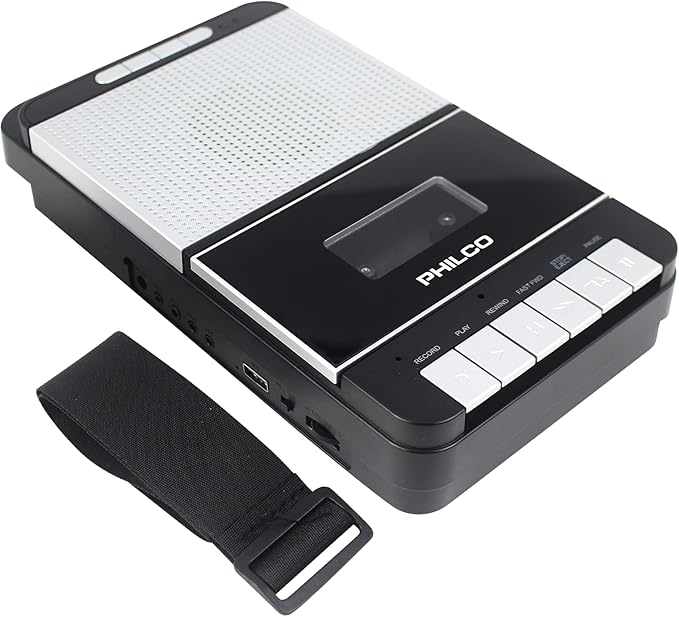 PHILCO GRABADORA DE CASETE DIGITAL - REPRODUCTOR DE CINTA PORTÁTIL, GRABADORA Y CONVERTIDO DE CASETE A MP3